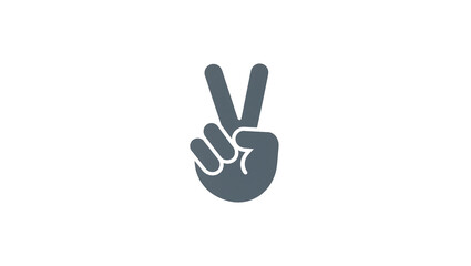 Obraz premium Blue Hand Gesture Peace Symbol Icon Sign