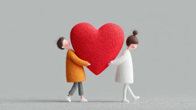 Emotional distance concept with avoidant and anxious attachment styles