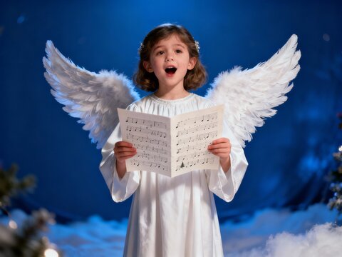 Young Angel Singing Christmas Carols: Capturing the Magic of Holiday Choir Performances