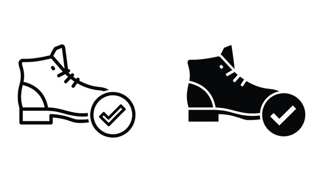 Comparison of approved white and black lace-up footwear styles