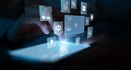 Interactive Digital Media Interface for Learning and Video Content Control.