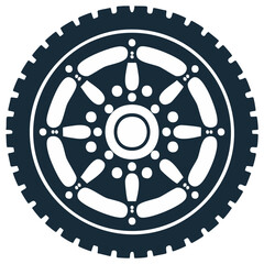 Obraz premium Automotive Wheel Design Illustration, Sport Vehicle Tire Pattern, Vector Image