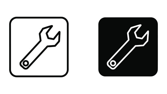 Contrast between wrench icons on light and dark backgrounds