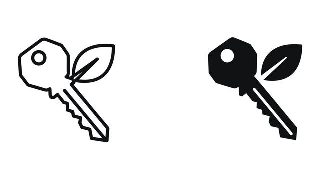 Creative depiction of keys growing leaves as if they were plants