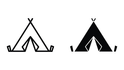 Comparison of traditional and modern teepee designs with different interior structures © Sahidul Stock