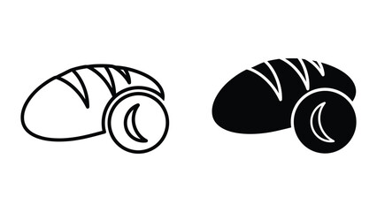 Contrast between a light outline and filled depiction of a snail with shell markings. © Sahidul Stock