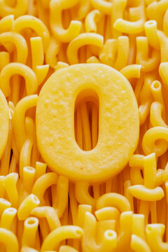 A creative way to display the word Koo using noodles, perfect for food-related or artistic concepts