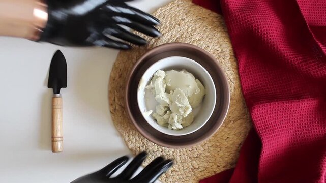 Natural Shea Butter Melting and Mixing