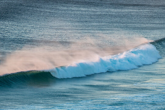 background of ocean landscape with beautiful waves