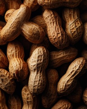 Raw peanuts in shells