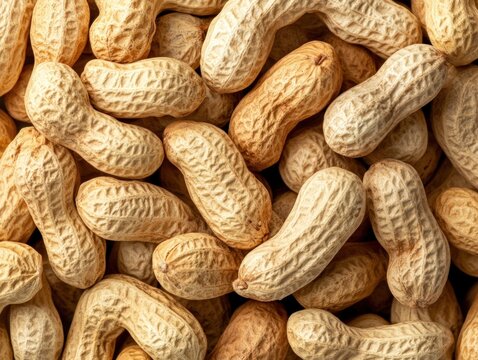 Raw peanuts in shells, close-up