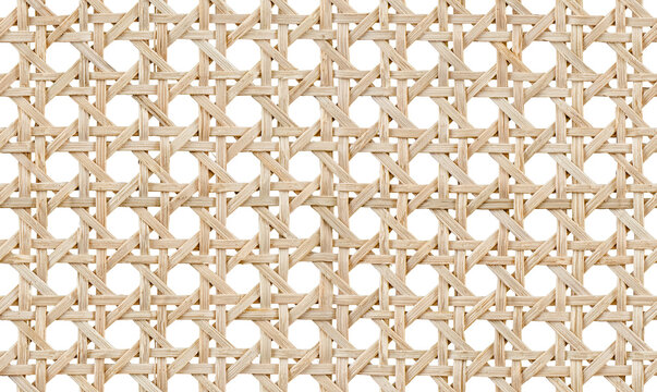 Seamless rattan texture on transparent background, suitable for design projects as backdrop in various projects including crafts, interiors, or digital designs