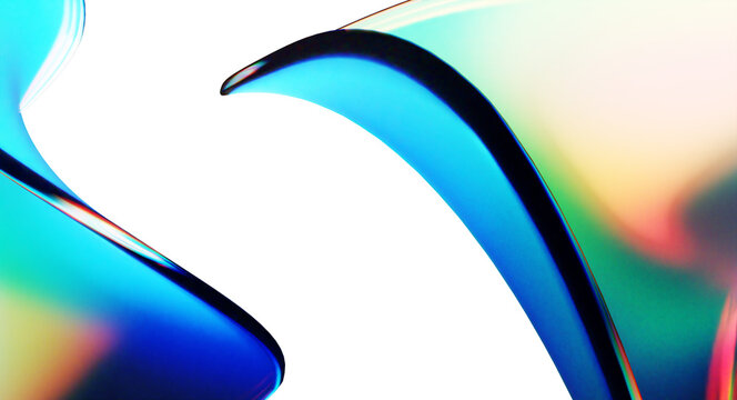 Abstract colorful glass, gradient wave flowing, fluid flow curve glass