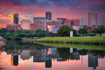 Fort Worth, Texas, USA. Cityscape image of downtown skyline of Fort Worth, Texas at beautiful spring sunrise. © rudi1976