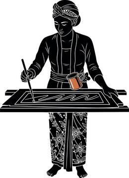 Silhouette of a traditional musician playing a stringed instrument cultural heritage representation