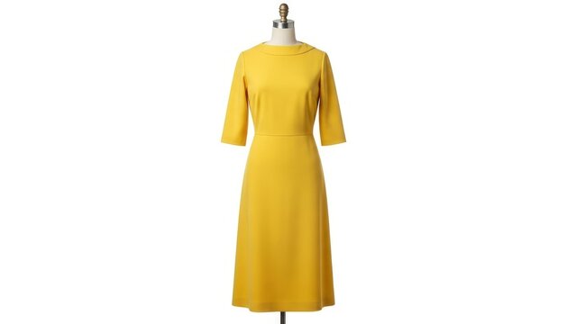 Yellow dress on mannequin