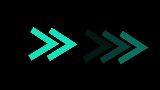  pointing solid arrow icon. Motion graphics of road signs concept. Up direction animated arrow 