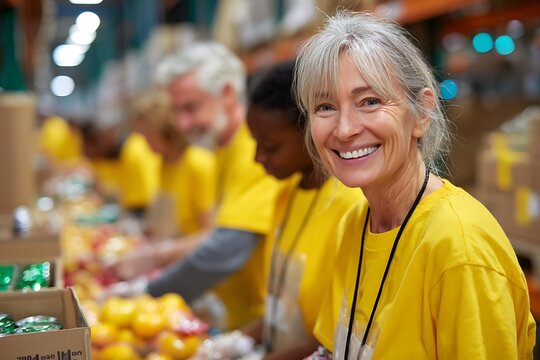 Church Volunteers Serving at Food Bank