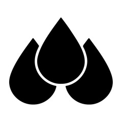 Fototapeta premium Three black water drops vector illustration for water conservation and liquid concepts design element