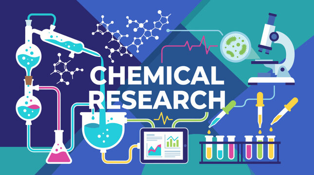 An intricately designed scientific lab setup depicting various beakers, flasks, and research tools, embodying the complexities and advancements in chemical research and innovation.