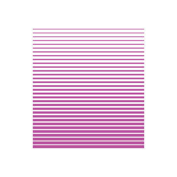 Abstract square with horizontal lines transitioning from white to vibrant pink gradient.