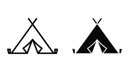 Comparison of traditional and modern teepee designs illustrated in black and white © Jahidul