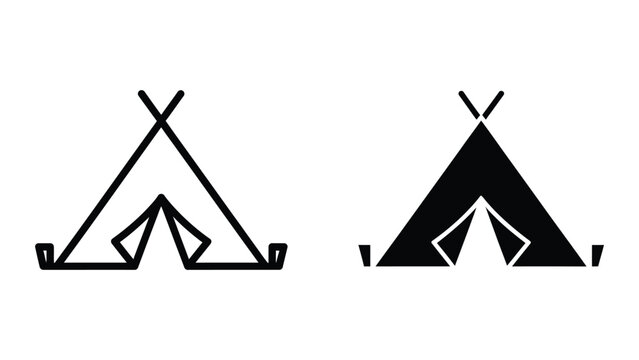 Comparison of traditional and modern teepee designs illustrated in black and white