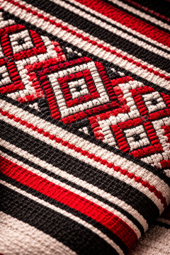 Authentic Traditional Mizoram Mizo Puan Backstrap Loom Geometric Textile