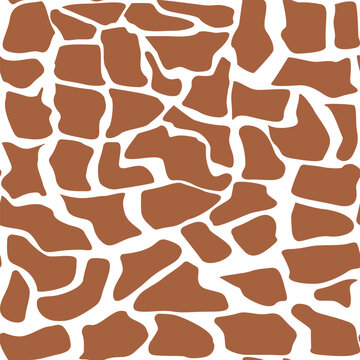 Brown cow print pattern vector design, silhouette vector flat illustration design on a white background
