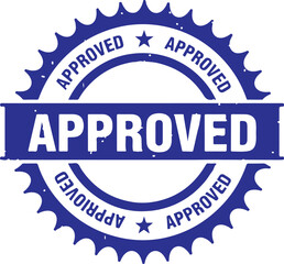 Obraz premium Professional Green Approved Circular Rubber Stamp with Distressed Texture