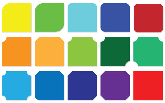 Colorful rectangular shape design a vibrant palette of geometric forms