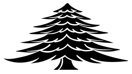 Obraz premium Minimal Spruce Tree – Clean Evergreen Forest Vector Illustration