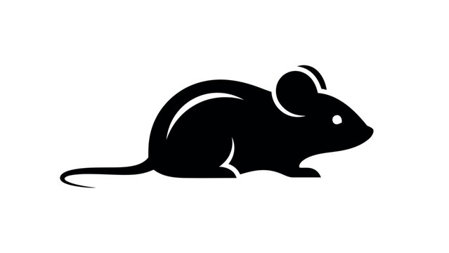 Mouse rat silhouette icon animal vector