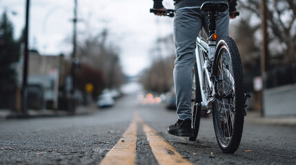 Obraz premium Locking Bike Leaving