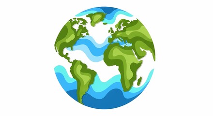 Fototapeta premium Illustration of the Earth from space.