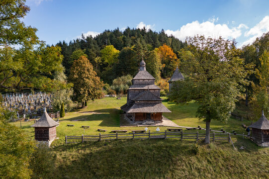 Holy Spirit Wooden Church in Potelych UNESCO World Heritage site