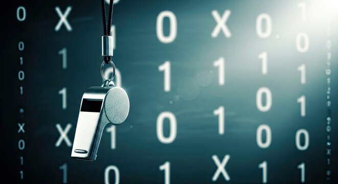 Digital security and data encryption a microphone surrounded by binary code streams