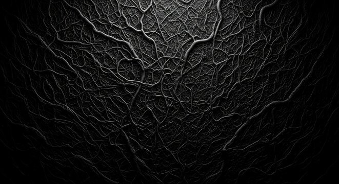 Intricate black and white abstract art a dark textured and mysterious composition