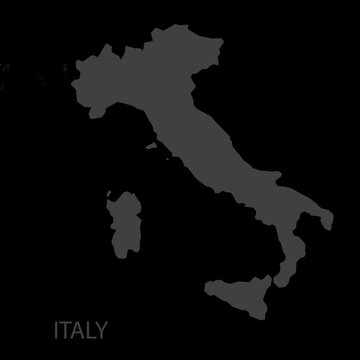 Italy map Icon. 1080 x 1080 with alpha channel