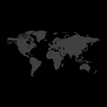 World map Icon. 1080 x 1080 with alpha channel