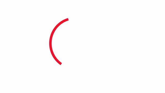 Looping circle burst animation with single to triple rings on white background...