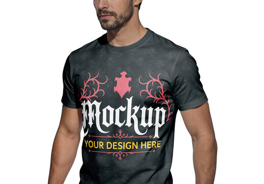 Male T Shirt Apparel Mockup