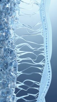 Illustration of Biological Cells and Structures in High Detailed View