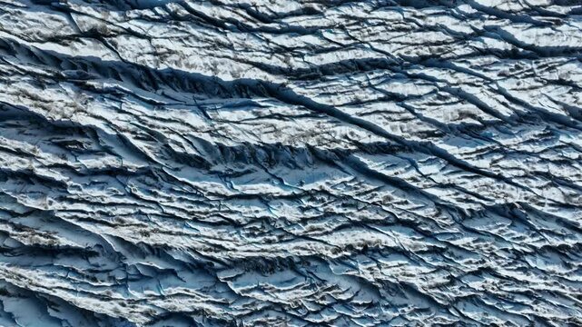 Drone shot of massive Knud Rasmussen Glacier in East Greenland
