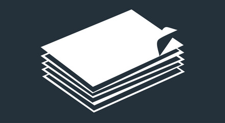 Stack of Blank White Paper Sheets. © Sasisu