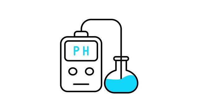 Ph Meter Animated Icon Video