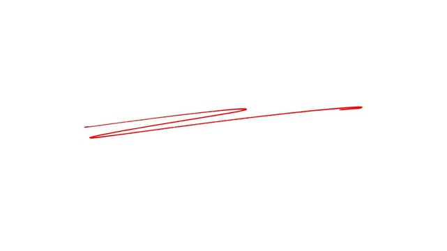 Hand-drawn white underline highlighter animation, sketching elements on a transparent background.