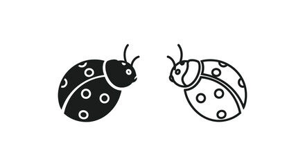 Fototapeta premium Cute Ladybugs Design for Kids Learning Vector