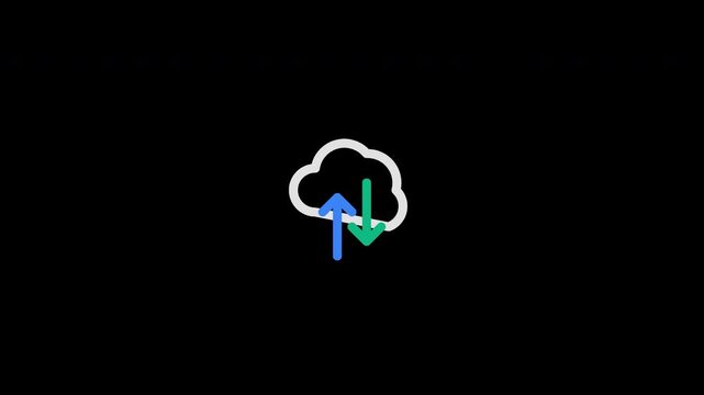 Animated Icons Pack Cloud Upload Download Server File Data Transfer