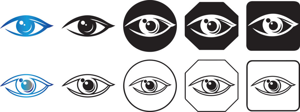 Colorful evil eye vector icon.